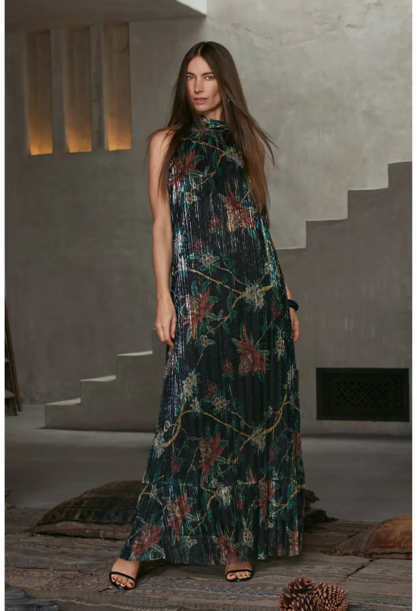 Outlet Johnny Was Evelina Metallic Maxi Dress Multi