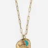 Best Johnny Was Evil Eye And Moon Charm Necklace Brass