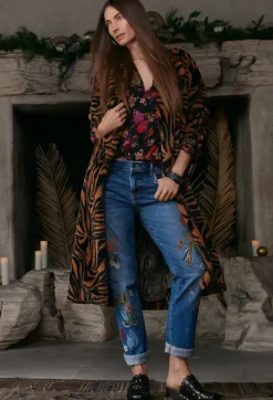 Sale Johnny Was Faux Fur Long Coat Sonora