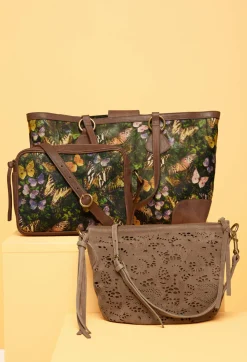 Sale Johnny Was Fiore Italian Suede Saddle Bag Walnut