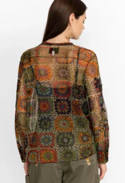 Sale Johnny Was Flavie Mesh Blouse Multi