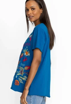Clearance Johnny Was Florida Everyday Tee Mykonos Blue