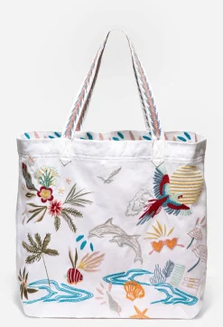 Sale Johnny Was Florida Everyday Tote White