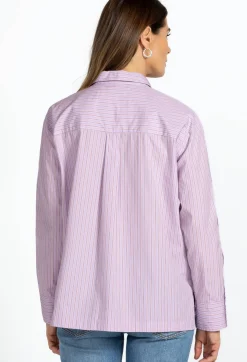 Outlet Johnny Was Giana Relaxed Pocket Shirt Stripe