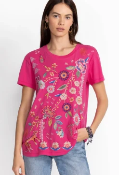 Online Johnny Was Griffin Easy Fit Tee Flamingo Pink