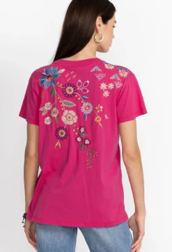 Online Johnny Was Griffin Easy Fit Tee Flamingo Pink