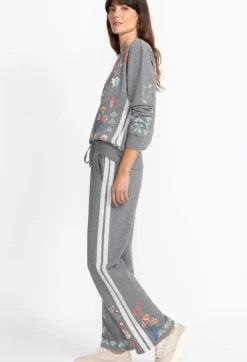 Discount Johnny Was Griffin Wide Leg Ribbon Pant Dark Heather