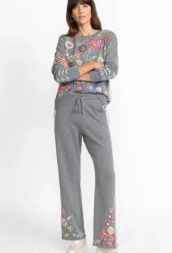 Discount Johnny Was Griffin Wide Leg Ribbon Pant Dark Heather