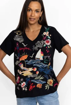 Best Johnny Was Hamptons Everyday Tee Black