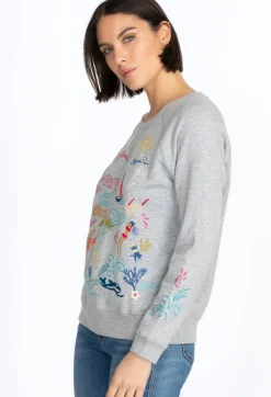 Hot Johnny Was Hamptons Raglan Sweatshirt Light Heather Gray