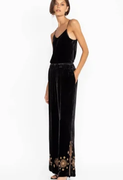 Sale Johnny Was Heidi Velvet Wide Leg Pant Black