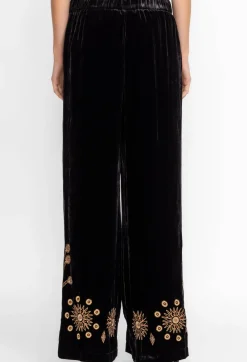 Sale Johnny Was Heidi Velvet Wide Leg Pant Black