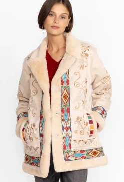 Online Johnny Was Hepburn Ski Fur Coat Cream