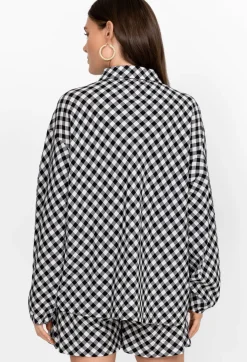 Hot Johnny Was High Low Button Shirt Multi