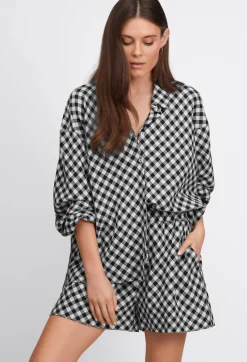 Hot Johnny Was High Low Button Shirt Multi