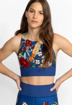 New Johnny Was High Neck Cutout Sports Bra Teebee