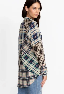 Best Johnny Was Idora Patchwork Button Down Shirt Multi