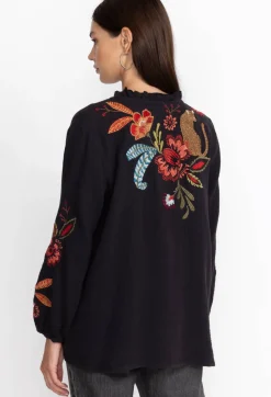 Hot Johnny Was Isabella Field Blouse Black