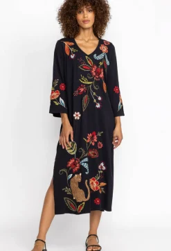 Online Johnny Was Isabella Kimono Sleeve Tee Dress Black