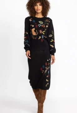 Clearance Johnny Was Isabella Sweater Top Black