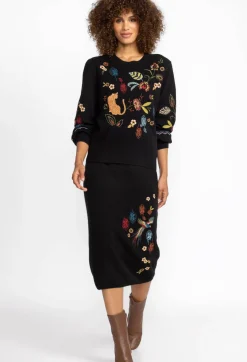 Clearance Johnny Was Isabella Sweater Top Black