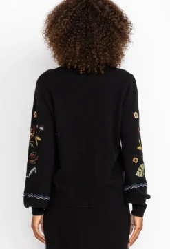 Clearance Johnny Was Isabella Sweater Top Black