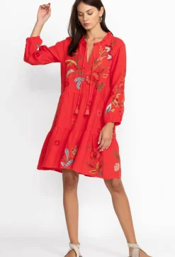 Online Johnny Was Isabella Tiered Field Dress Molten Lava