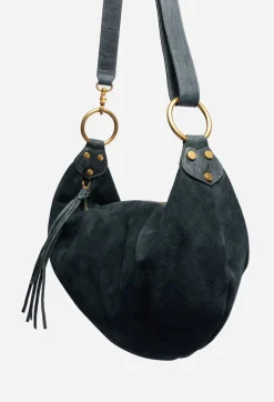 Online Johnny Was Italian Suede Faithful Bag Dunkel