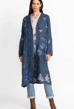 New Johnny Was Jazmine Duster Coat Denim Blue