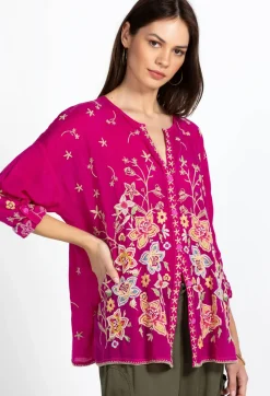 New Johnny Was Jenai Blouse Festival Fuschia
