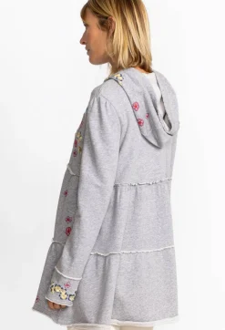 Online Johnny Was Jessi Tiered Hoodie Light Heather