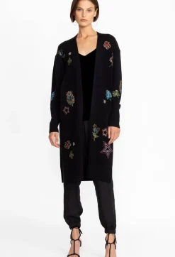 Sale Johnny Was Ladie Rhinestone Cardigan Black