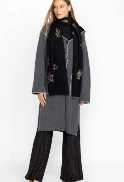 Hot Johnny Was Ladie Rhinestone Scarf Black