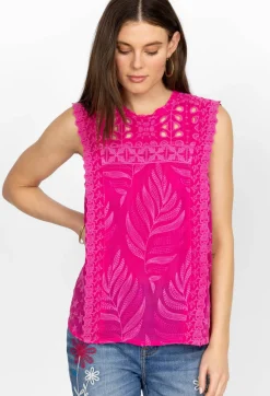 Best Johnny Was Leafy Concetta Blouse Orchid Lei
