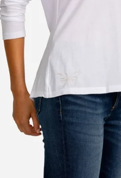 Best Johnny Was Long Sleeve V-Neck Layering Tee White