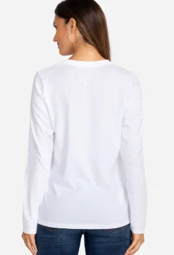 Best Johnny Was Long Sleeve V-Neck Layering Tee White