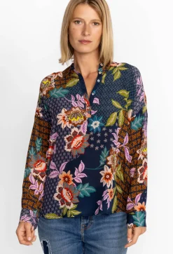 New Johnny Was Lotus Blouse Delfino