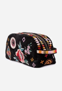 Outlet Johnny Was Margo Patched Makeup Bag Black