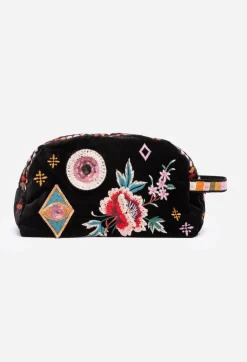Outlet Johnny Was Margo Patched Makeup Bag Black