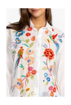 Best Johnny Was Marissa Relaxed Oversized Tunic White