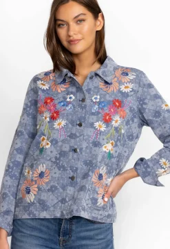 Sale Johnny Was Marissa Western Worker Jacket Denim Blue
