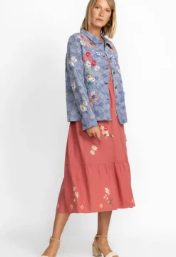 Sale Johnny Was Marissa Western Worker Jacket Denim Blue