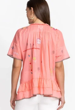 Online Johnny Was Mayeda Blouse Shell Pink