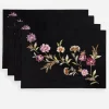 Clearance Johnny Was Meriah Set Of 4 Placemats Black