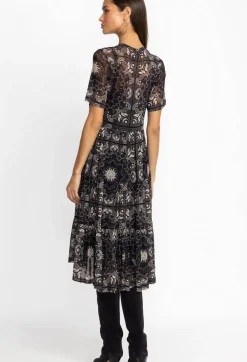 New Johnny Was Mesh Tiered Dress Runa