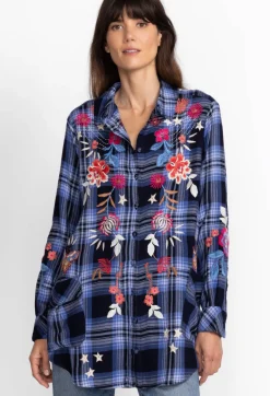Clearance Johnny Was Mika Painters Smock Tunic Plaid