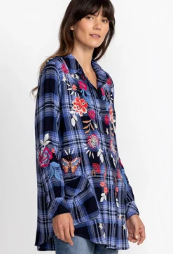 Clearance Johnny Was Mika Painters Smock Tunic Plaid