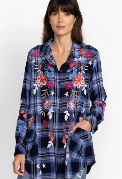 Clearance Johnny Was Mika Painters Smock Tunic Plaid