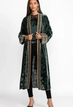 Sale Johnny Was Natalia Silk Kimono Emerald Green