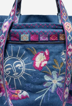 Best Johnny Was Nila Travel Tote Denim Blue